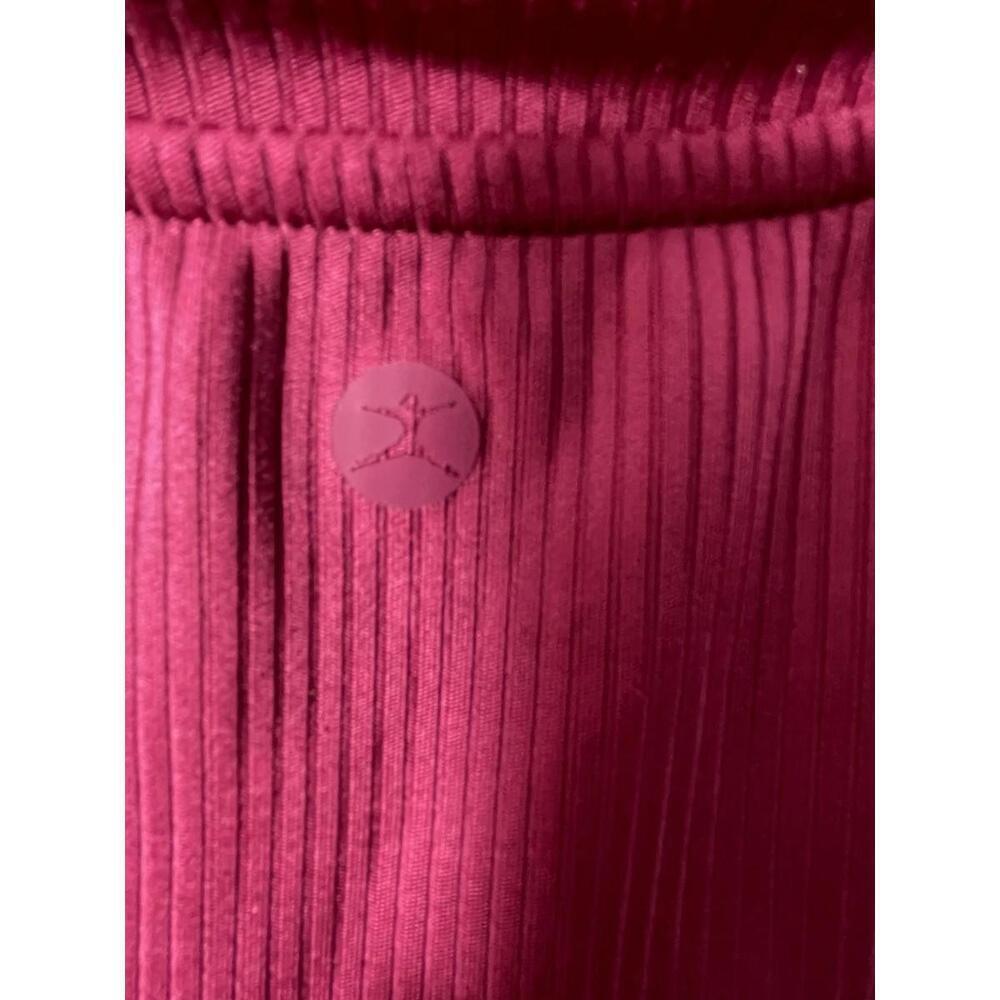DANSKIN Crossover Rib Pullover Pomegranate Relaxed Stretch Moisture Control XL - Picture 5 of 8